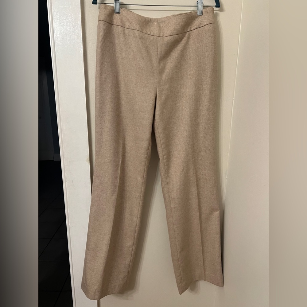Talbots Wool Blend Tan Trouser